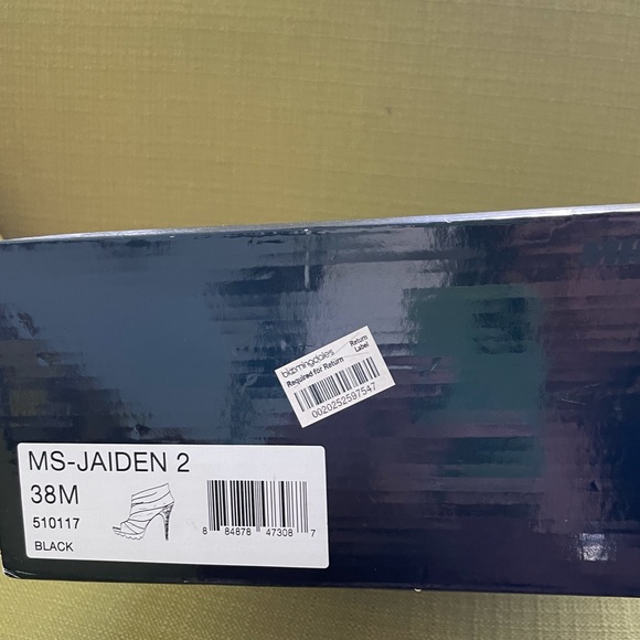 Miss Sixty Suede High Heel Peep Toe Booties Bl 38 - Picture 5 of 5